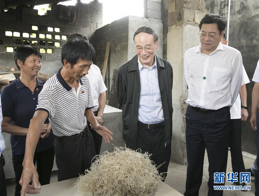 9月3日至5日，中共中央政治局常委、中央紀(jì)委書記、中央巡視工作領(lǐng)導(dǎo)小組組長王岐山在湖南省調(diào)研并主持召開巡察工作座談會。這是9月4日，王岐山在瀏陽市官橋鎮(zhèn)石灰嘴村貧困戶家中了解脫貧情況。新華社記者 王曄 攝

