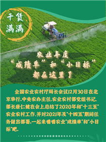 干貨滿滿！農(nóng)業(yè)年度“成績單”和“小目標”都在這里了