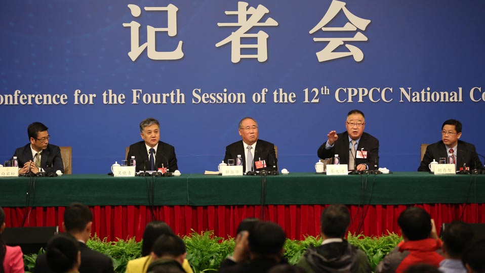 解振華、秦大河、吳曉青、胡存智、白巖松答記者問